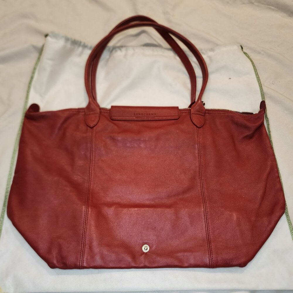 Longchamp | Leather Le Pliage Folding Tote Bag Large - Picture 4 of 9
